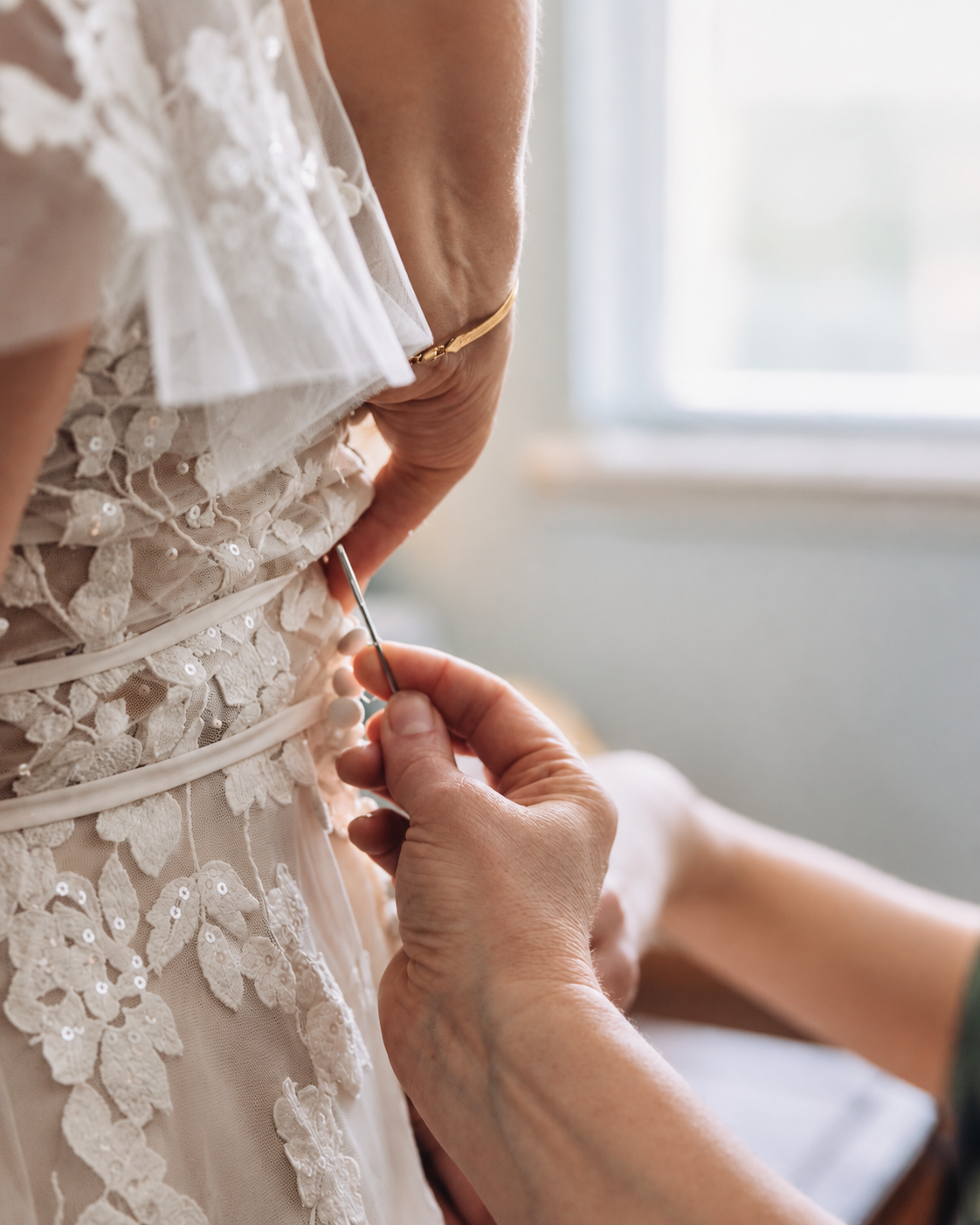 Bride preparing for the wedding day